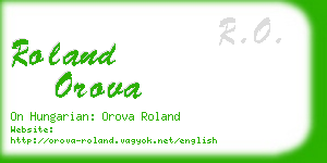 roland orova business card